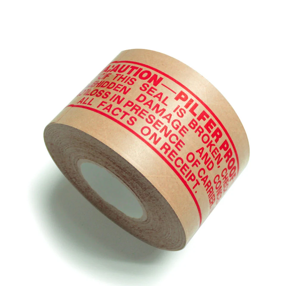 Best Selling Printing Fiber Reinforced Water Active Kraft Paper Tape with High Quality
