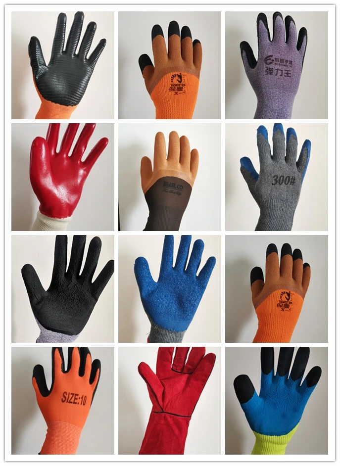 Comfortable Breathable Durable Protective Industrial Latex Foam Coated Labor Safety Working Glove