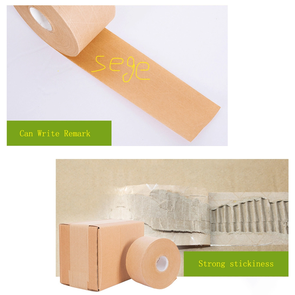 Reinforced Sealing Packing Gummed Self Adhesive Kraft Paper Tape Water Activated Adhesive Tape