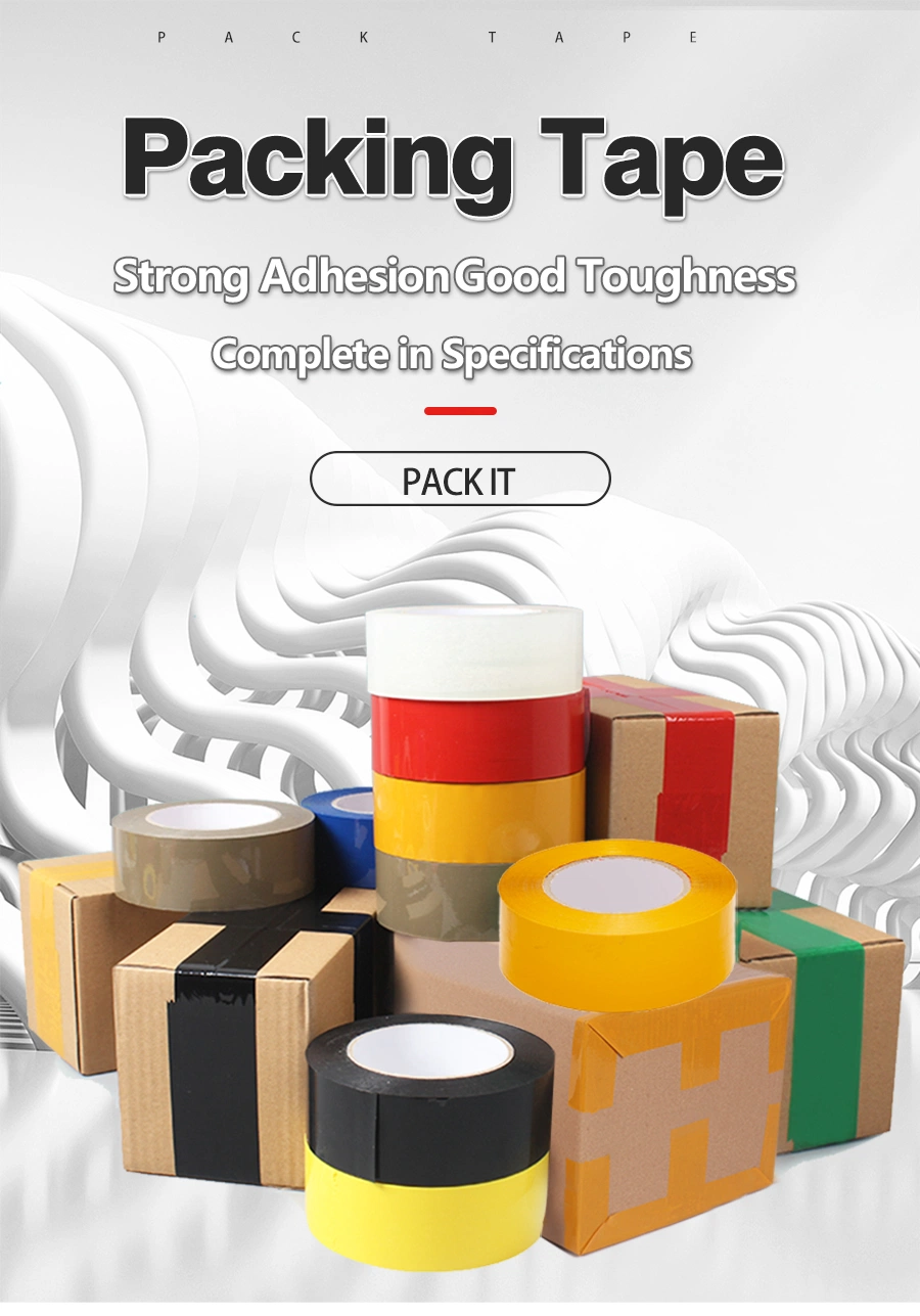 Yiwugo Beige Yellow Carton Box Sealing Brown BOPP Packing Tape Adhesive Tape
