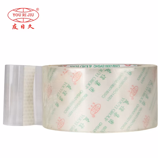 Yourijiu Silent No Bubble Crystal Super Clear BOPP Packing Tape for Carton Packaging with ISO 9001